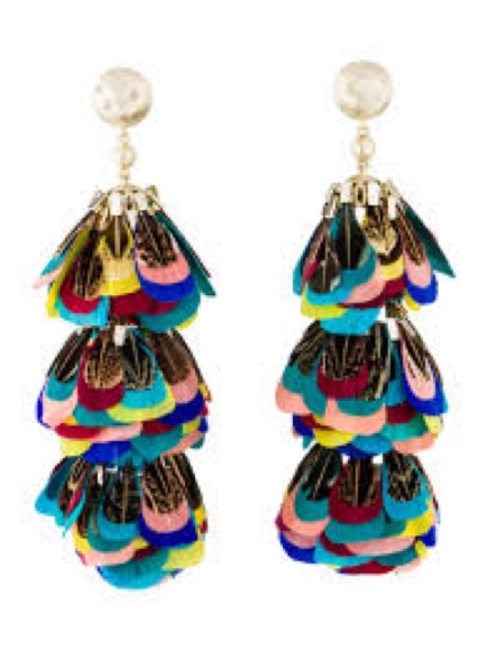Kendra Scott Lenni Feathered Tiered Earrings